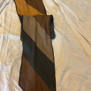 Vintage Vera Silk Brown and Tan Scarf
